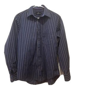 Bugatchi Men’s Blue Long Sleeve Button Down Size M